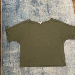 Loft Army Green short sleeveve shirt small